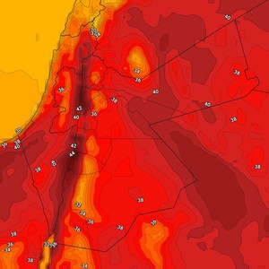 الأردن | الكتلة الهوائية الحارة مُستمرة والطقس يتحول إلى لاهب في هذه المناطق الخميس 