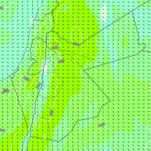 الأردن | رياح نشطة وتنبيه من ارتفاع نسب الغبار في المناطق الصحراوية والسهول الشرقية عصر غد الإثنين