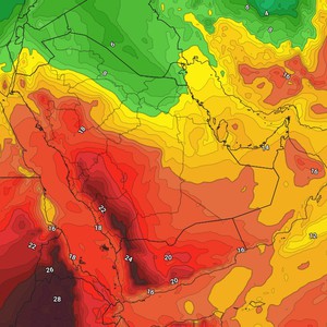 اليمن - نهاية الأسبوع | طقس حار نسبياً في المناطق الساحلية 