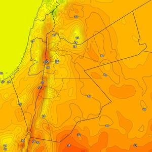 الأردن | طقس  مُعتدل الاثنين مع إنتشار تدريجي لكميات من السُحب المتوسطة والعالية 