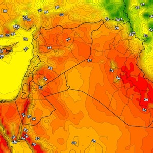 العراق | ارتفاع على درجات الحرارة الإثنين واستمرار فرص الامطار الرعدية على بعض المناطق 