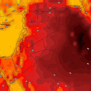 العراق | الدولة تدخل تبدأ بالدخول في ذروة الموجة الحارة الاربعاء 