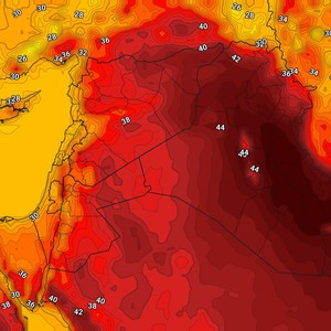 العراق | الحرارة تلامس الـ 50 مئوية في أجزاء من جنوب شرق البلاد الأحد