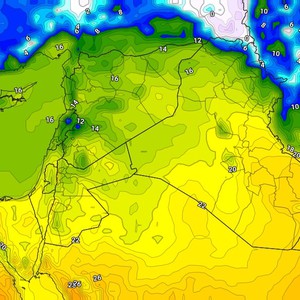 العراق | ابتعاد المنخفض الجوي الخماسيني وعودة درجات الحرارة إلى مُعدلاتها الطبيعية الثلاثاء 