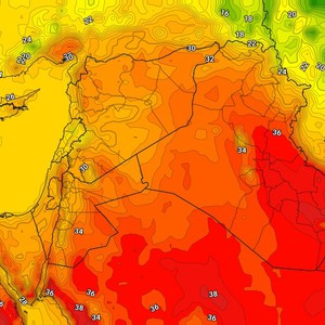 العراق | درجات حرارة أعلى من مُعدلاتها الإثنين وفرصة لزخات رعدية من الأمطار على بعض المناطق