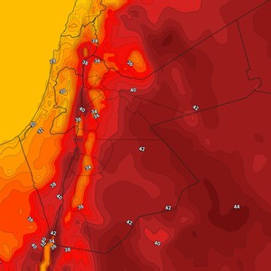 الأردن | كتلة هوائية حارة سريعة التأثير تندفع نحو المملكة الأربعاء      