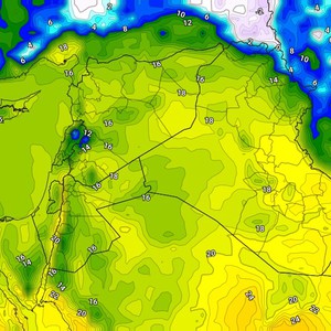 العراق | طقس دافئ الأحد مع فرصة لهطول زخات من الامطار في بعض المناطق . تفاصيل 