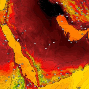 اليمن | درجات الحرارة حول الـ 40 مئوية في بعض المناطق وإستمرار نشاط السُحب الرعدية الإثنين