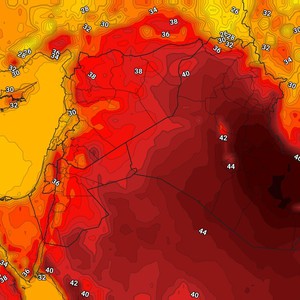العراق | حالة الطقس المُتوقعة في الدولة الاربعاء 25/8/2021  