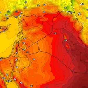 العراق | ارتفاع على درجات الحرارة الخميس وتراجع كثافة الغُبار عن العديد من المناطق 