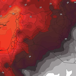 الأردن | ارتفاع على درجات الحرارة الأربعاء مع نشاط تدريجي للرياح الغربية  