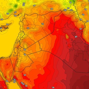 العراق | ارتفاع قليل على درجات الحرارة الاثنين واستمرار هبوب الرياح الشمالية الغربية المُثيرة للغُبار 