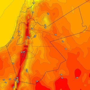 الأردن | ارتفاع قليل على درجات الحرارة الإثنين مع نشاط تدريجي للرياح الغربية