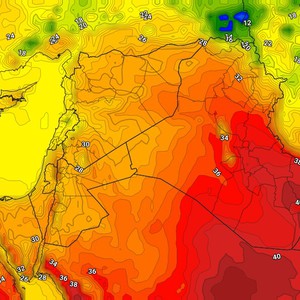 Iraq | Another rise in temperatures on Wednesday, and chances of local showers of rain in the far north of the country