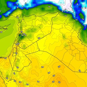 العراق | كتلة هوائية دافئة تؤثر على الدولة الأربعاء وارتفاع ملموس على درجات الحرارة  