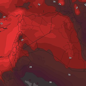 الأردن | إزدياد تأثير الكتلة الهوائية الحارة نسبياً على المملكة الثلاثاء     