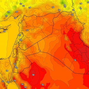 العراق | عودة درجات الحرارة للإرتفاع الإثنين مع استمرار نشاط الرياح المُثيرة للأتربة والغُبار     