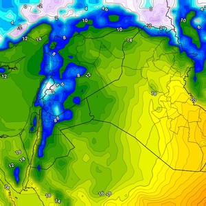 العراق | انخفاض ملحوظ على درجات الحرارة الخميس وطقس مُغبر خاصه في المناطق الغربية  