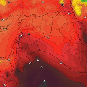 الأردن - نهاية الأسبوع | ازدياد تأثر المملكة بمُنخفض البحر الأحمر ودرجات الحرارة تتجاوز ال30 درجة في عمان    