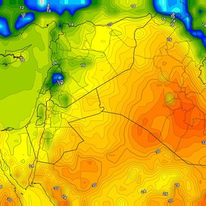 العراق | مُنخفض جوي خماسيني يؤثر على البلاد الإثنين والحرارة تتجاوز ال30 مئوية في بغداد