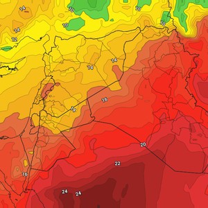 النشرة الأسبوعية للعراق | درجات الحرارة أعلى من مُعدلاتها واستمرار حالة من عدم الاستقرار الجوي على بعض المناطق 