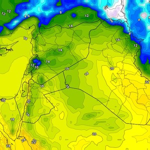 العراق | درجات حرارة أعلى بقليل من مُعدلاتها الخميس واجواء باردة وضبابية ليلاً وفي الصباح الباكر