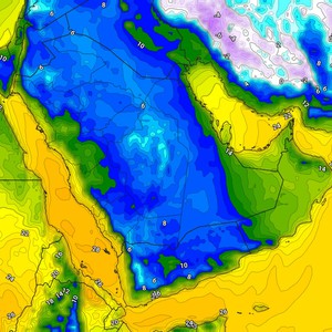 استمرار تأثير الموجة الباردة واندفاع الغبار نحو الجنوب
