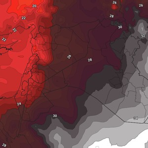 Kuwait | Continuing the concentration of very hot air mass in the country during the end of the week