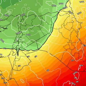 العراق | حالة من عدم الاستقرار الجوي نهار الإثنين في مقدمة لمُنخفض جوي يؤثر على المناطق الشمالية مساءً وليلاً