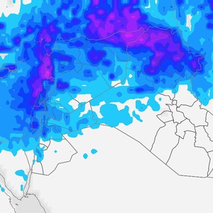 الأردن: كتلة هوائية رطبة تحمل فرصة للأمطار الرعدية وانخفاض درجات الحرارة