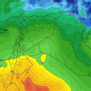 الأردن | جبهة هوائية دافئة تعبر المملكة الثلاثاء في مُقدمة مُنخفض جوي يؤثر لاحقاً   