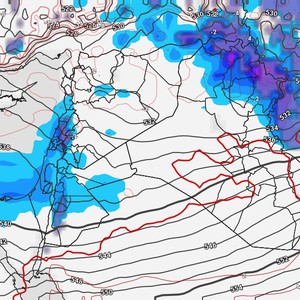 العراق | جبهة هوائية قطبية تعبر المناطق الشمالية الخميس وثلوج كثيفة متوقعة