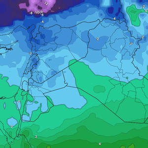 الأردن | استمرار هطول الأمطار والثلوج فوق المرتفعات الجبلية العالية خلال الايام القادمة . التفاصيل