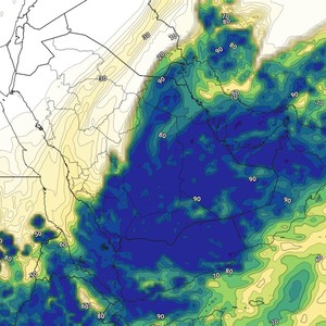 الكويت | طقس شديد الحرارة واندفاع لكميات كبيرة من السُحب العالية القادمة من الخليج العربي 