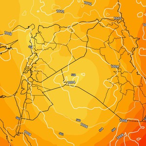 العراق | ازدياد تأثير مُنخفض البحر الأحمر يوم السبت قُبيل تأثير حالة قوية من عدم الاستقرار الجوي