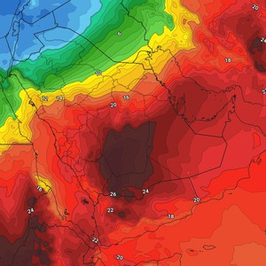 الكويت - نهاية الأسبوع | ابتعاد المُنخفض الخماسيني وموجات غُبارية مُحتملة بفعل الرياح الشمالية الغربية