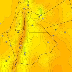 الأردن لأول مرة منذ الربيع انخفاض الحرارة دون 25° في هذه المناطق
