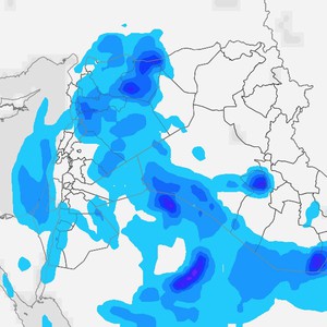 العراق | مُنخفض جوي إعتباراً من مساء الاثنين يجلب زخات من الأمطار تتركز في المناطق الغربية والجنوبية