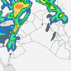 الأردن | مؤشرات على على تراجع تصنيف المنخفض الجوي إلى الدرجة الأولى (الأضعف) 