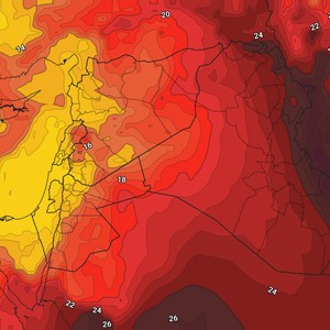 الأردن | ازدياد تدفق التيارات الهوائية المُعتدلة والرطبة وانخفاض إضافي على درجات الحرارة السبت     