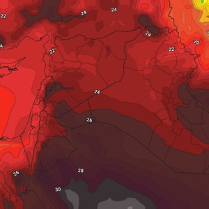 الأردن | استمرار تأثر المملكة بالكُتلة الهوائية المائلة للحرارة يوم السبت