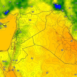 الأردن: أكثر من 10 درجات مئوية الفرق الحراري بين نهار اليوم والليلة القادمة