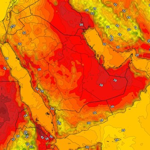 السعودية | درجات الحرارة تقترب من الـ40 مئوية في الرياض والأمطار الرعدية مستمرة على هذه المناطق الأيام القادمة