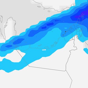 الإمارات | امتداد منخفض جوي يصحبه هطول أمطار مُتفاوتة الغزارة الأيام القادمة