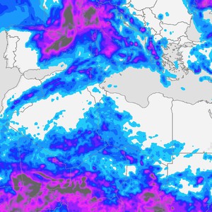 اضطرابات جوية واسعة النطاق (أمطار رعدية وتساقط للبَرَد) تشمل دولاً عدة من إقليم البحر الأبيض المتوسط