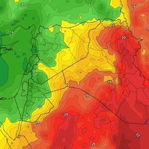 الأردن | أكثر من 12 درجة مئوية فرق حراري بين الإثنين و الثلاثاء