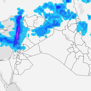A low-pressure system will bring heavy rain and lightning to Syria and Lebanon on Wednesday, February 11, 2026.