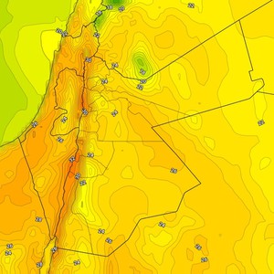 Jordan | Southeasterly winds activate sometimes on Tuesday, and an additional rise in temperatures on Wednesday