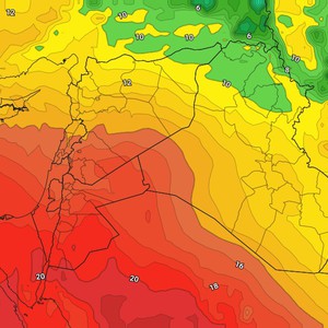 الأردن | درجات الحرارة حول مُنتصف العشرينيات في المُدن الأردنية و تتجاوز مُعدلاتها بحدود 10 درجات الأيام القادمة