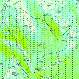 Saudi Arabia: Strong easterly winds are blowing across these areas; please be aware of the dust and sandstorms.